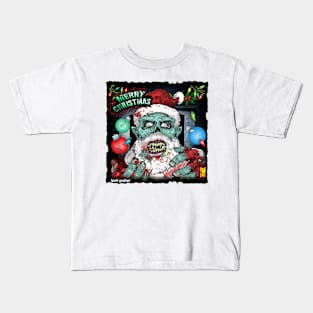 Santa Zombie wants Brains by Grafixs© / Miguel Heredia Kids T-Shirt